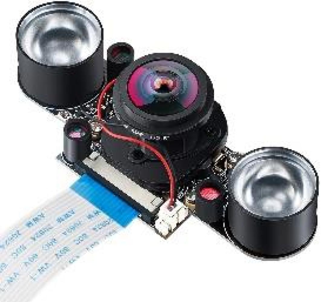 Caméra vision nocturne fisheye OV5647 5MP 160° pour Raspberry Pi