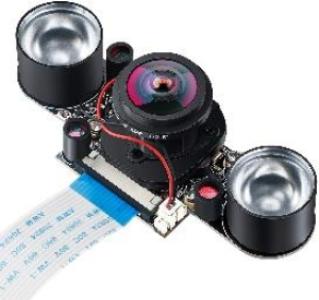 Caméra vision nocturne fisheye OV5647 5MP 160° pour Raspberry Pi